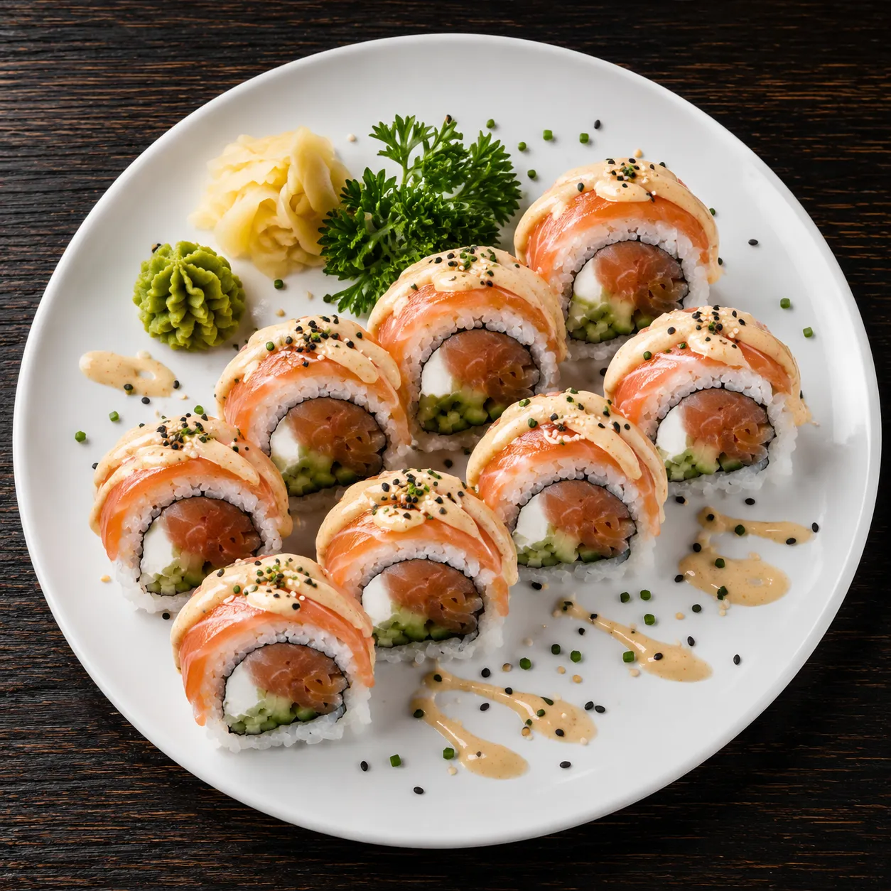 Fresh sushi rolls at Ocean Bites — Japanese restaurant in downtown Winnipeg's Exchange District